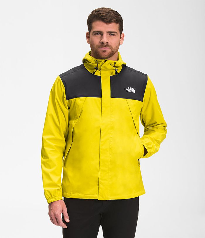 Casaca Impermeable The North Face Hombre Antora Amarillo/Negras - Peru 90453CQBP